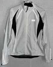 Gore Bike Wear Cycling Jacket Mens sz L Soft Shell Windstopper Full Zip White