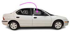 Fits 1995-1999 Dodge Neon & Plymouth Neon 4D Sedan Right Front Door Window Glass