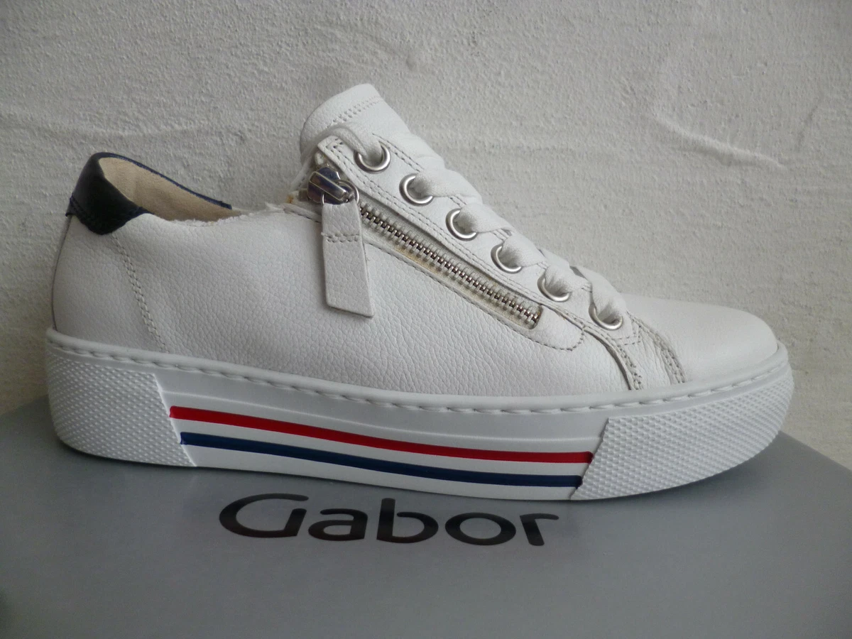 dikte Reactor Koel Gabor Women&#039;s Sneakers Lace-Up Trainers Leather White | eBay