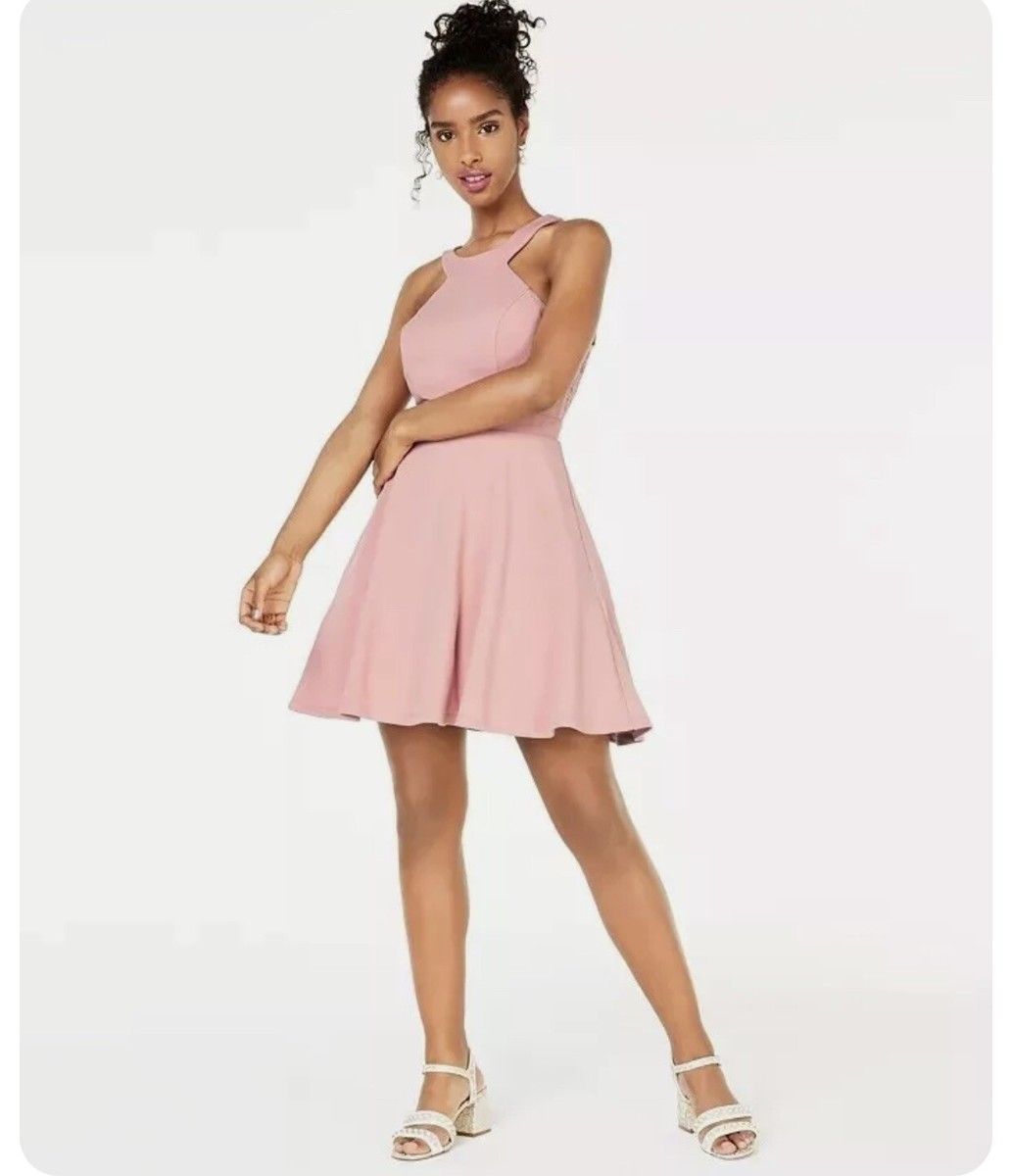 short flare party dress Beaded Bodice Short Flare Dress