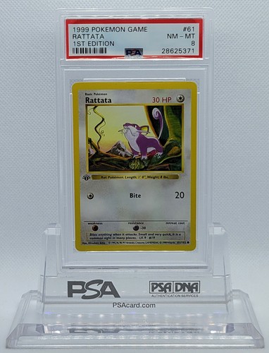 Rattata (1st Edition) graded PSA 8 for sale on eBay