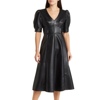 faux leather dress v neck midi Handmade V Neck Leather Dress, Women's Leather Dress, Long Leather Dress  Leather Midi Dress, Black Leather Dress, Leather Belted Midi Dress,