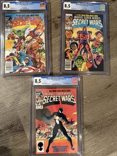 MARVEL SUPER HEROES SECRET WARS #1 #2 and #8!! All 8.5 and All are Newsstands!!