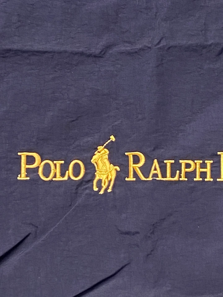 Bolso de Mano Ralph Lauren Azul Marino Polo Amarillo Bordado Shopper Eco Reutilizable Foto 3 de 4