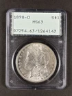 1898-O Morgan Silver Dollar PCGS MS63 Rattler