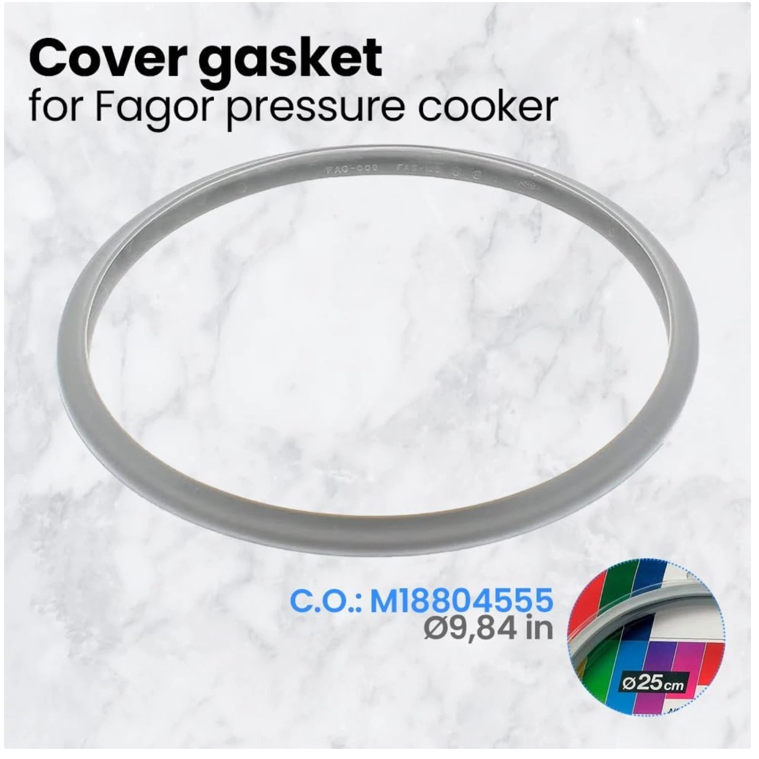 Fagor Pressure Cooker Gasket Replacement | Silicone, 9.84 in