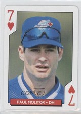 1995 Bicycle Toronto Blue Jays Playing Cards Box Set Paul Molitor #7H HOF r5o