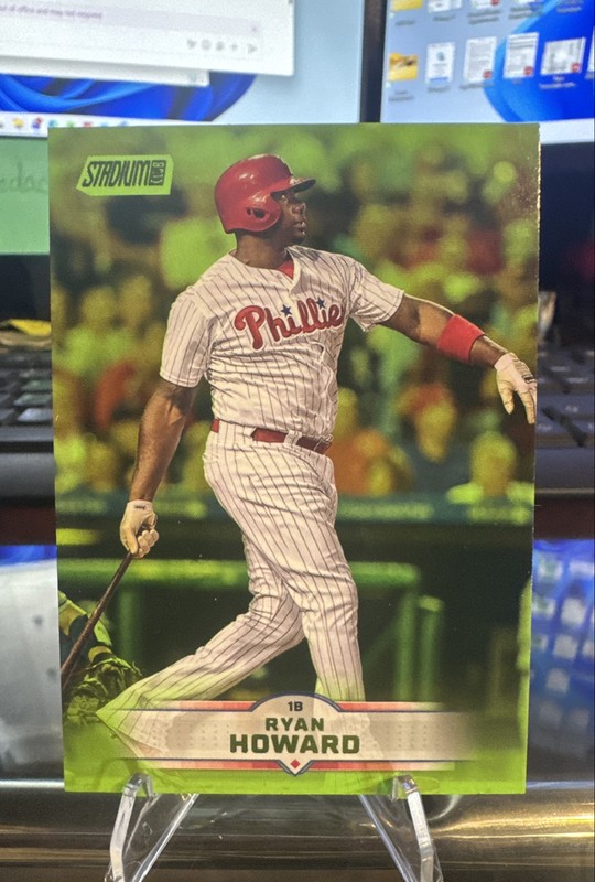 2025 Topps Stadium Club - Ryan Howard #148 Lime Green Foil Phillies