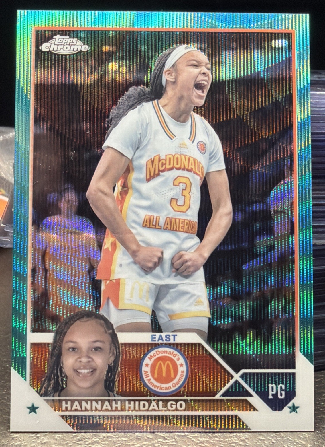 2023 Topps Chrome McDonald's All American - Hannah Hidalgo #30 Aqua Wave...