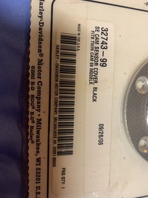 Harley-Davidson Screamin' Eagle Timer Cover Silver on Black
