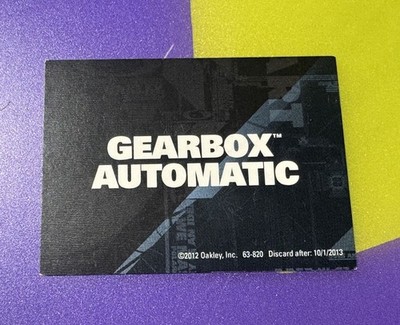 Oakley 2012 Gearbox Automatic Watch Store POP Name Card Callout Small
