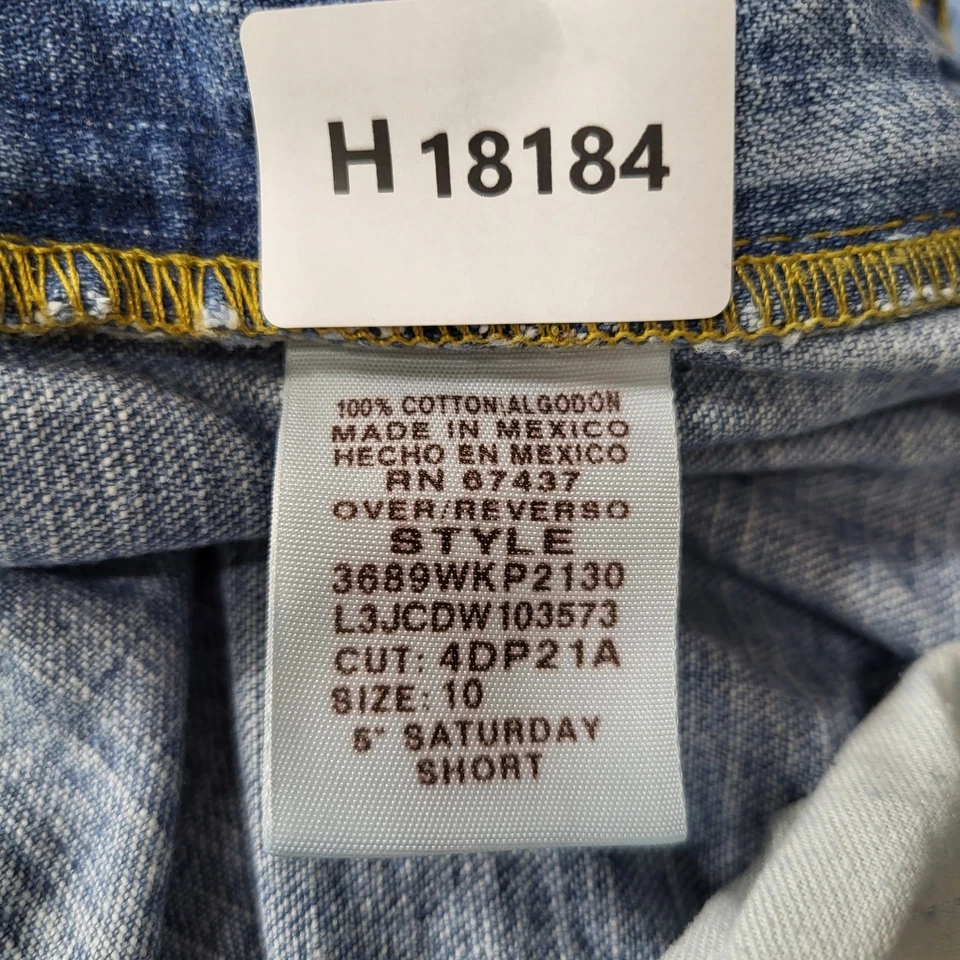 Polo Jeans Co. Ralph Lauren Mujer Pantalones Cortos 10 Azul Denim 5 Sábado Corto 5" Y2K Foto 2 de 4