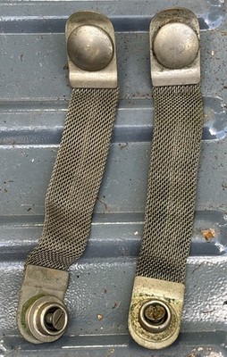 SET OF 2 Accordion Bellows Straps Brackets Fixing Clasp Vintage from Italy