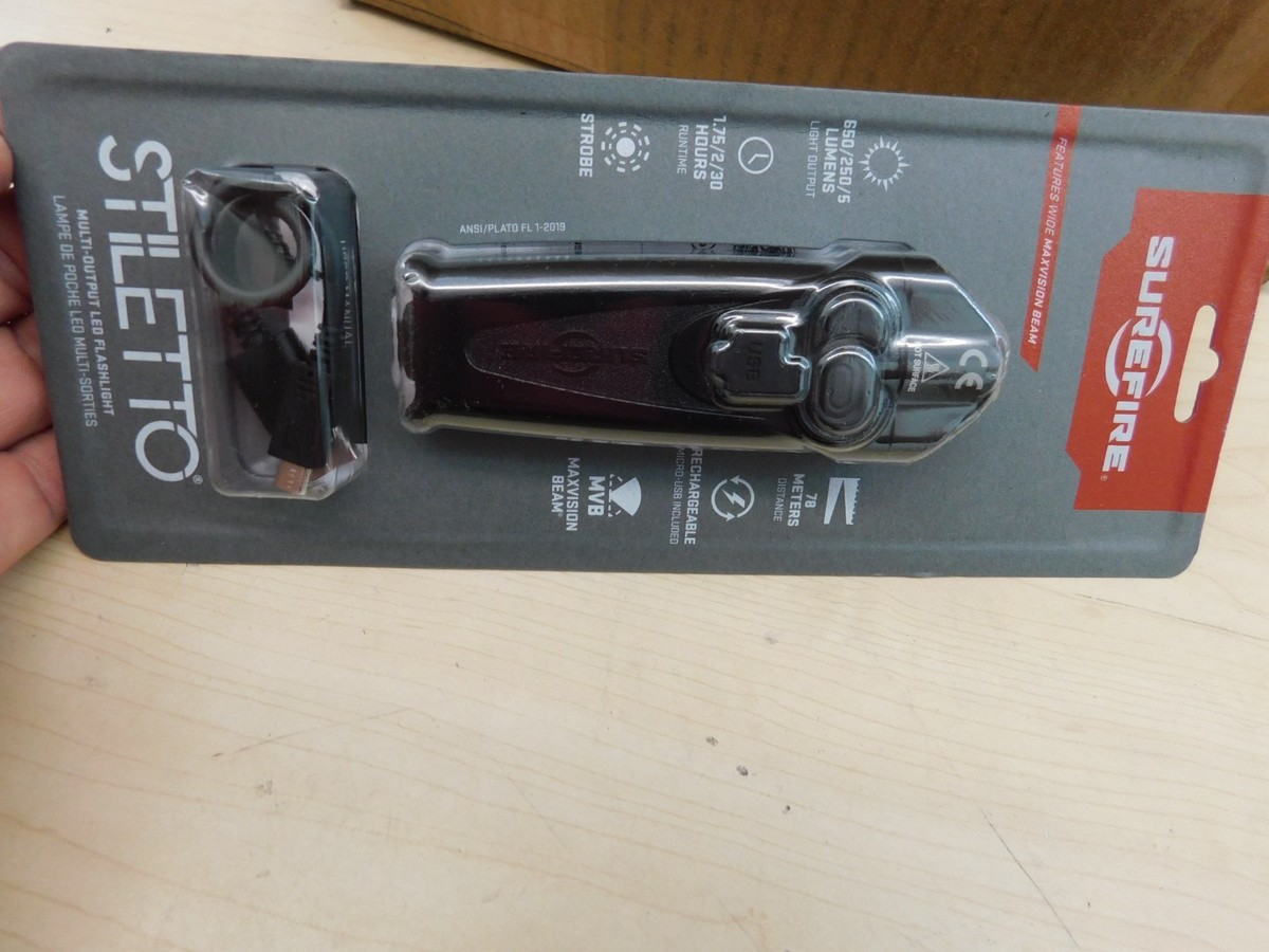 SureFire Stiletto Multi-Output Rechargeable Pocket LED Flashlight