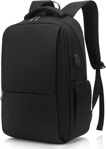 Zaino Porta PC 17 Pollici Impermeabile – In Nylon, Con Scomparto Dedicato, Tasche Multiple, Cinghia Valigia, Per Donna E Uomo, Scuola Lavoro Viaggio – Nero