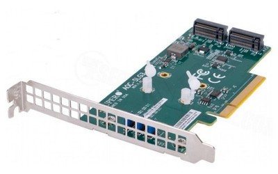 Supermicro AOC-SLG3-2M2-O M.2 NVMe M.2 SATA SSD PCIe X3 Adapter