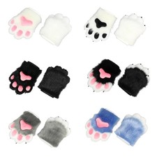 Role Play Gloves Anime Cats Paws Gloves Animation Party Costume Plush Handwear