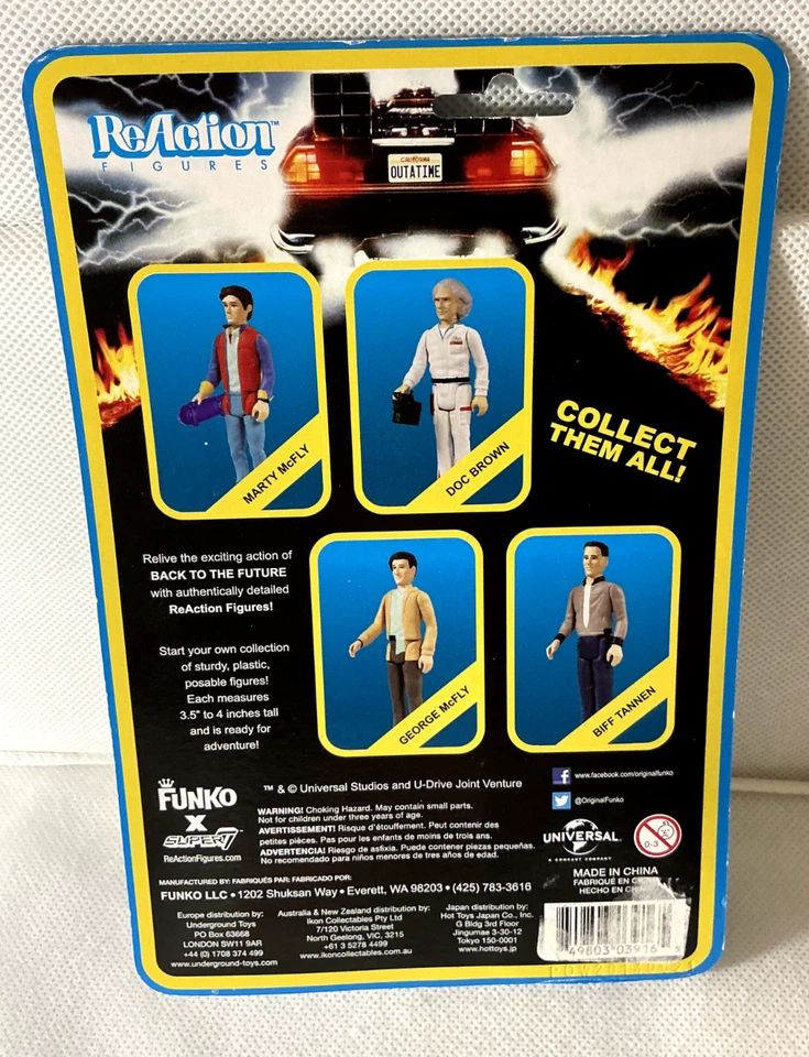 Funko Back to The Future Doc Emmett Brown Reaction Figure, New - Image 2 of 2