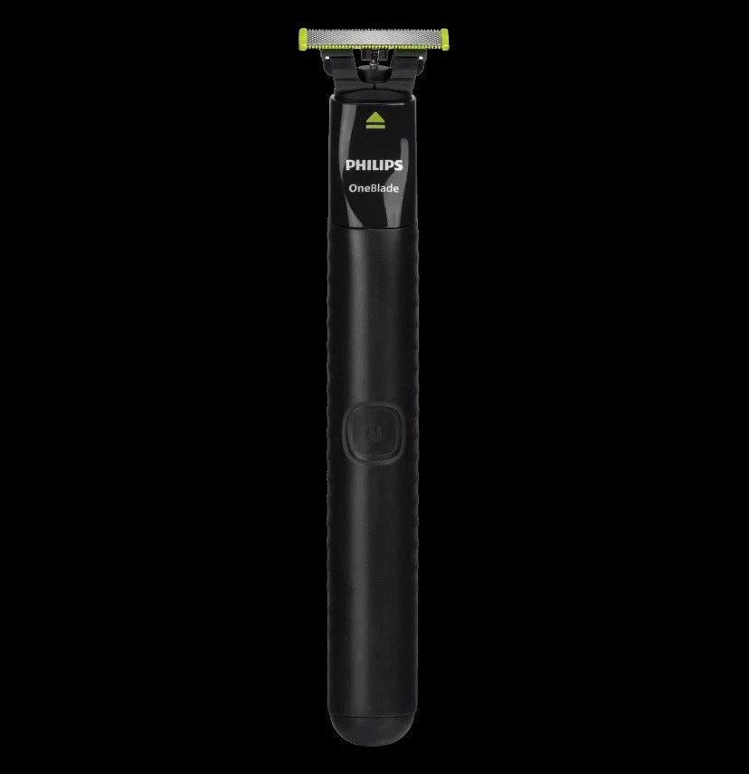 NEU Philips OneBlade Rasierer QP1424 10 Schwarz Grün mit Etui Trimmer Wet Dry - Immagine 3 di 4