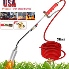 Portable Propane Torch Weed Burner Ice Snow Melter Outdoor Flame Thrower w/ Hose