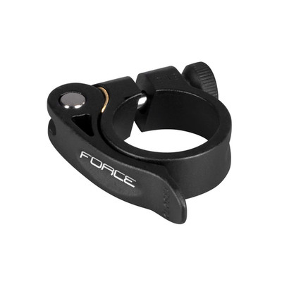 Force C4.4 Fahrrad Sattelstützenklemme 34,9 mm Schnellspanner QR MTB Rennrad matt schwarz Alu