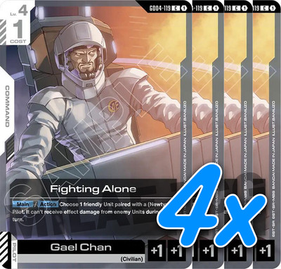 Fighting Alone GD04-119 4x Playset Phantom Aria Gundam Card NM