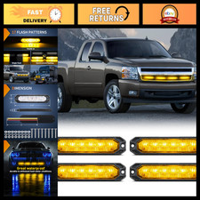 6 Led Amber Emergency Strobe Lights With Sync Feature - Surface Mount Safety Lig 6 Led Amber Emergency Strobe Lights With Sync Feature - Surface Mount Safety Lig