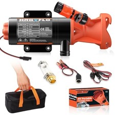 12V RV Portable Macerator Waste Pump for Sewage,12GPM Suction 3.2 feet Lift 1...