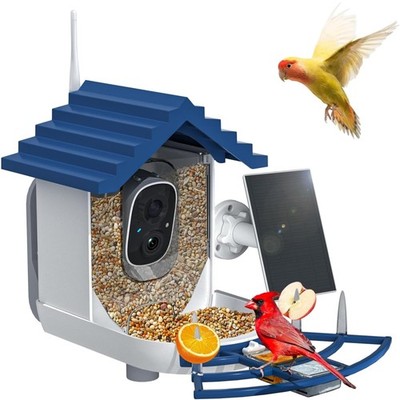 Smart Bird Feeder with Camera Solar Powered & AI Bi rd Identification, 2.4Ghz...