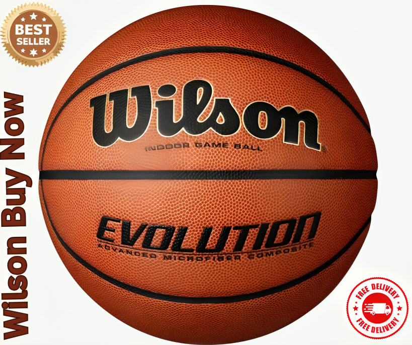 Wilson Evolution Official Game Basketball - Orange/Black (WTB0516ID2PK)