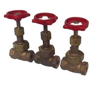 Qty3 Milwaukee 590 1/8" FNPT Bronze Globe Valve, Rising Stem, 150 WSP 300 WOG