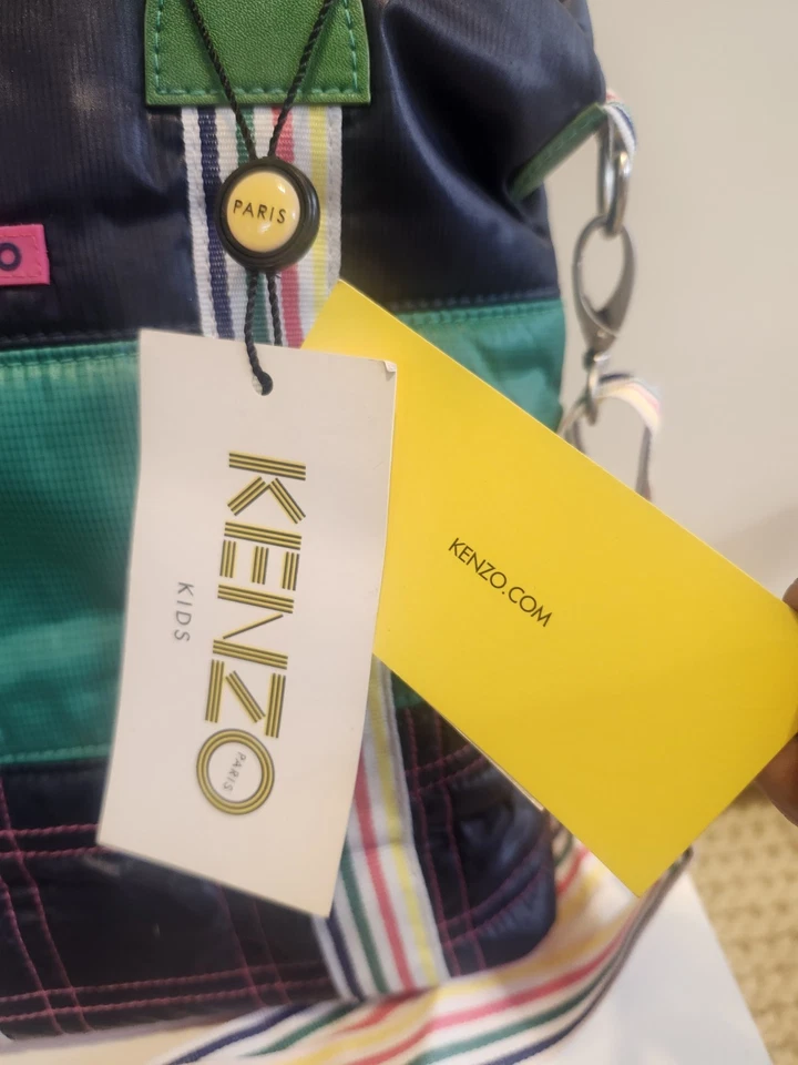 NWT Kenzo Kids Multi-Color Zip Top Nylon Tote Bag Made in France - Image 4 of 4