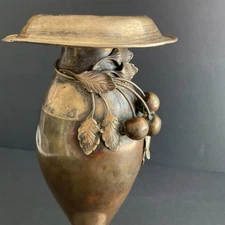 La Pierre Art Nouveau Silver Copper Vase 1890 Sotheby’s Catalogue Piece Marked