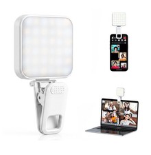 Portable Selfie Light for iPhone: Rechargeable Phone Fill Lights, Ring white