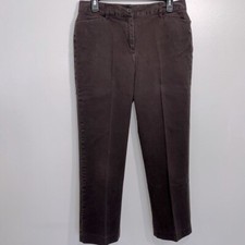 Liz Claiborne Audra soft vintage women  s cotton/spandex blend brown pants. P12R