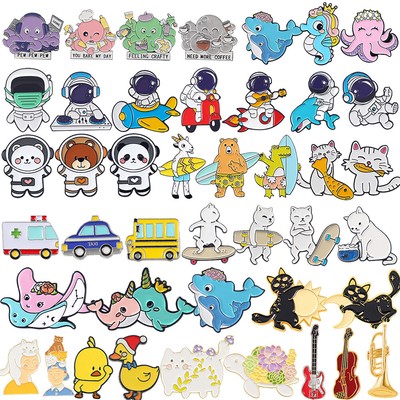 Cartoon Animals Brooch Lapel Pin Enamel Pins Badge Brooches Backpack Jewelry CA