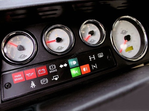 For Land Rover Defender pre 99 Dashboard Gauge Dash Chrome Aluminium Rings x4 - Picture 9 of 15