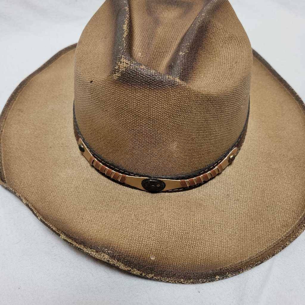 Nicol Hats Mens Western Cowboy Hat Khaki Brown Fitted Wide  display picture 3
