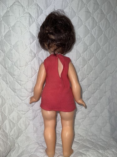 Vintage doll 1960s rooted hair plastic doll original dress - Picture 3 of 6