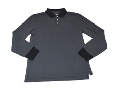 Good Fellow Rugby Shirt,Men Size Medium,Gray,Longsleeve Button Collar