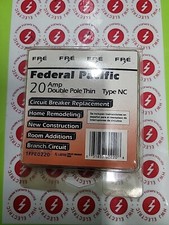 New Federal Pacific NC0220 20/20 Amp Tandem Breaker FPE Stab-Lok