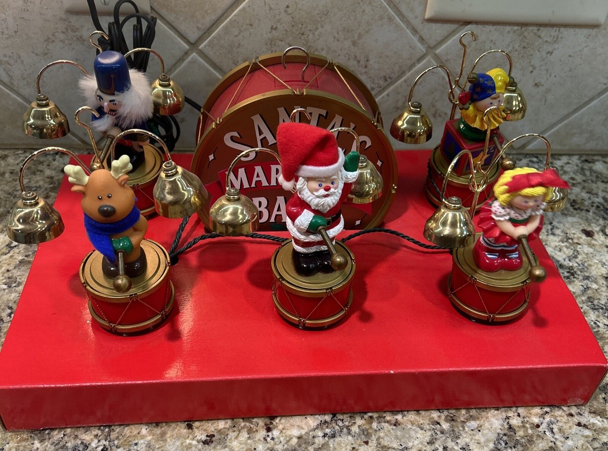 Mr. Christmas Santa's Marching Band Brass Bells Playing 35