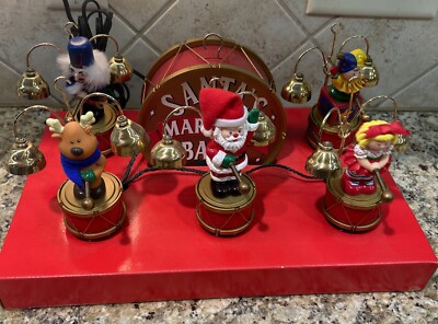 Mr. Christmas Santa's Marching Band Brass Bells Playing 35
