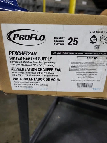 Jones Stephens, 3/4 in. FIP x 3/4 in. FIP x 24 in. Length Braided Stainless Stee - Picture 3 of 5