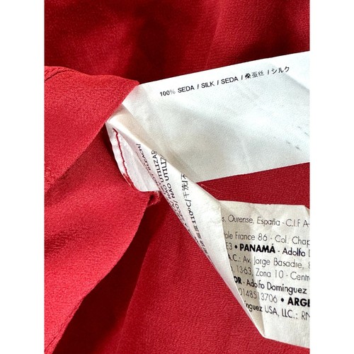 ADOLFO DOMINGUEZ Women's Red Cutout Short Sleeve Boatneck Top SZ 4 - Picture 13 of 13