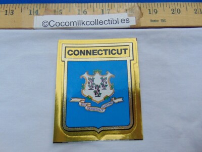Vintage 1970's Sticker Decal State of Connecticut Ct National Flag Foundation