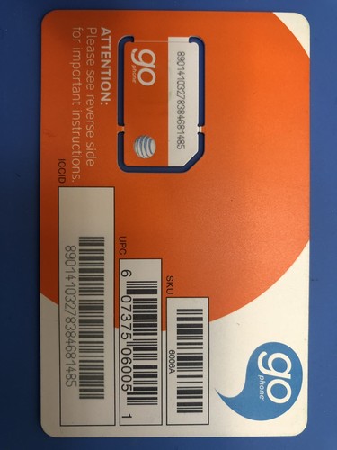 AT&T NANO, MICRO 4FF SIM Card • GSM 4GLTE • NEW Genuine OEM Prepaid / GoPhone - Picture 12 of 22