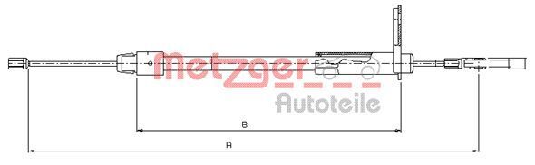 Metzger 10.9435 Seilzug, Feststellbremse FüR MERCEDES-BENZ-image