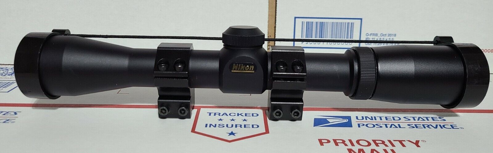 Nikon Prostaff 4X32 Rifle Scope With Rings, Factory Lens Cover FREE SHIP 