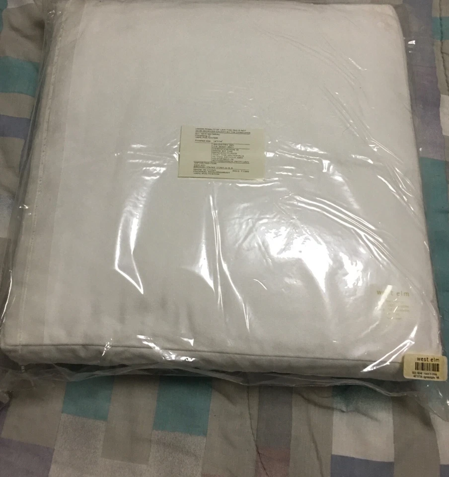 NUEVA Funda Carcasa West Elm 14” Cuadrada Almohada Falsa + INSERTAR Mod Imitación Gamuza  Foto 2 de 4